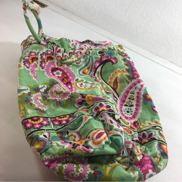 Vera BradleyTote Diaper Bag Multicolored Green/Pink 11 X 9 - Picture 1 of 6